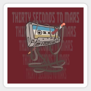 Thirty Seconds To Mars Cassette Sticker